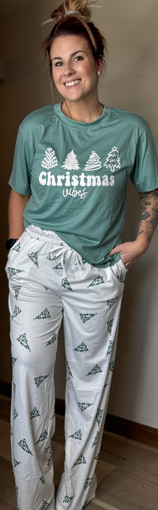 White/Green Christmas Vibes Lounge Set