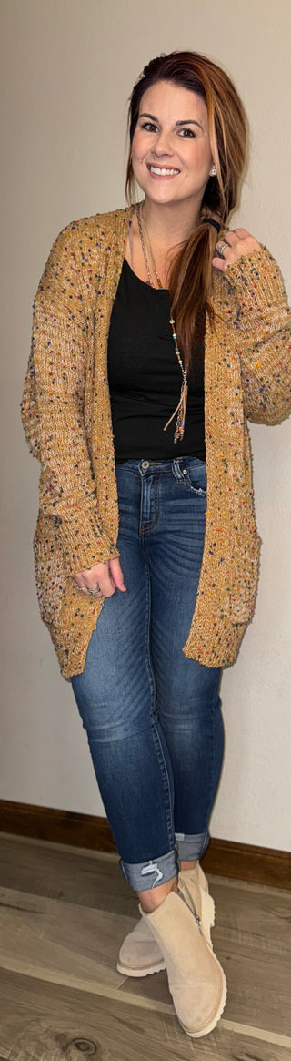 Heavy Camel Dot Cardigan