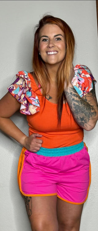 Hot Pink Contrast Lounge Set