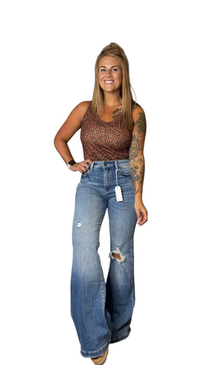 Brown Leopard Print Bodysuit