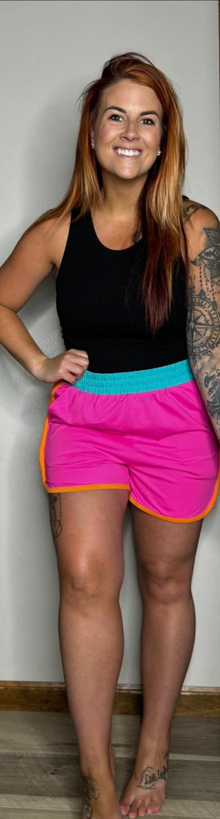 Hot Pink Contrast Lounge Set