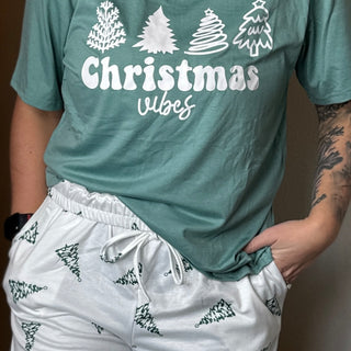 White/Green Christmas Vibes Lounge Set