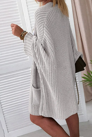 Gray Oversized Cardigan