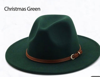 Christmas Green Fedora Hat