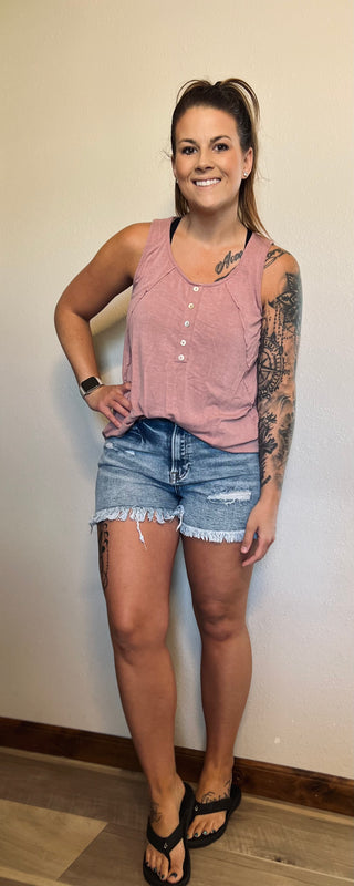 Light Wash High Rise Short