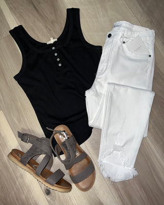 Karlie White Frayed Jean