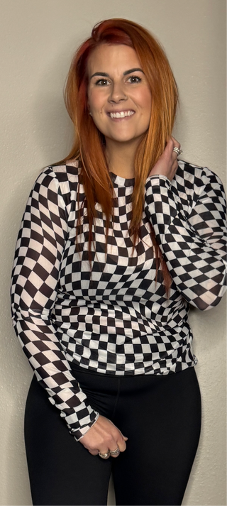 Checkered Mesh Shirt