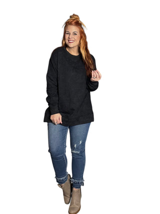 Vintage Black Oversized Crewneck