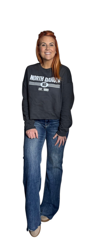 High Rise Stretch Flare Jeans W/ Raw Hem