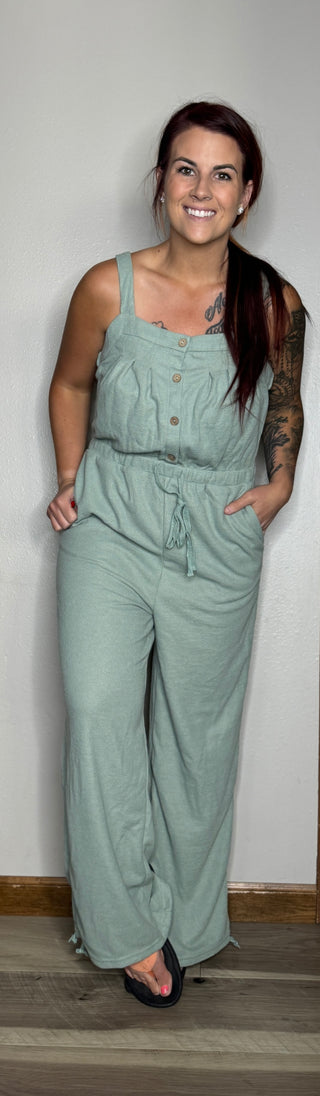 Light Green Tie Knot Jumpsuit