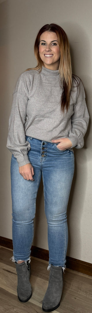 Light Gray So Soft Turtleneck