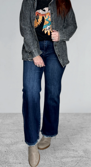 Classic Dark Wash Straight Jeans