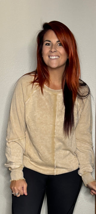 Beige Victoria Vintage Crewneck