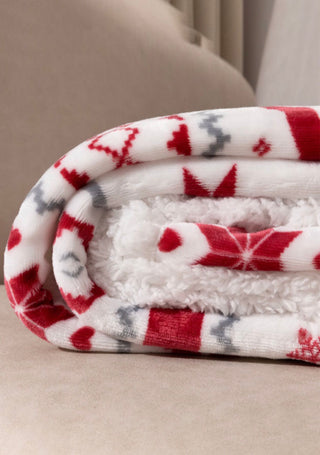 Reindeer Soft Plush Fleece Throw Blanket