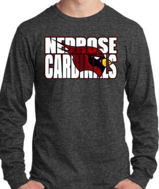 NEDROSE CARDINALS CUSTOM LONG SLEEVE TEE (BOLD DESIGN)