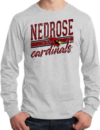 NEDROSE CARDINALS CUSTOM LONG SLEEVE TEE