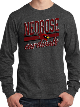 NEDROSE CARDINALS CUSTOM LONG SLEEVE TEE