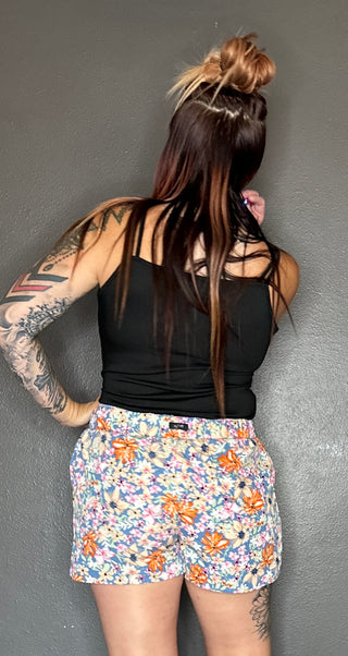 Multicolor Floral Wide Leg Shorts