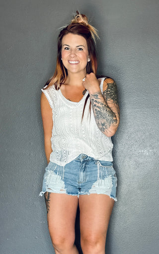 Rhinestone Denim Shorts