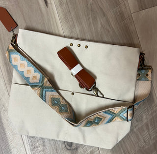 CREAM SLOUCHY HOBO CROSSBODY BAG